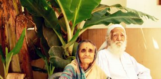 Sunderlal Bahuguna with wife Vimla Bahuguna