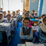 A coed private school classroom in Kabul, September 2019. Girls’ education is still restricted in Taliban-controlled areas. Scott Peterson/Getty Images