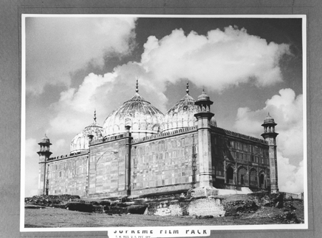Photo Credit Wikipedia and has the caption “The Shahi Eidgah in 1949 which was constructed on the raised plinth of the original temple destroyed by Aurangzeb”